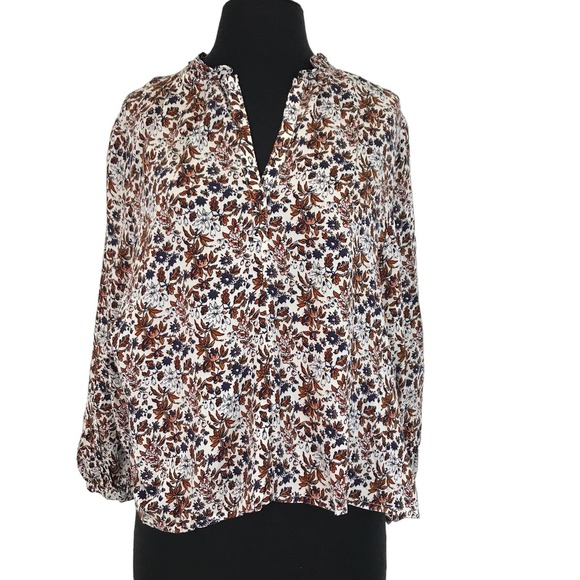NWT Abound Floral Balloon Sleeve Oversized Blouse - Picture 1 of 7